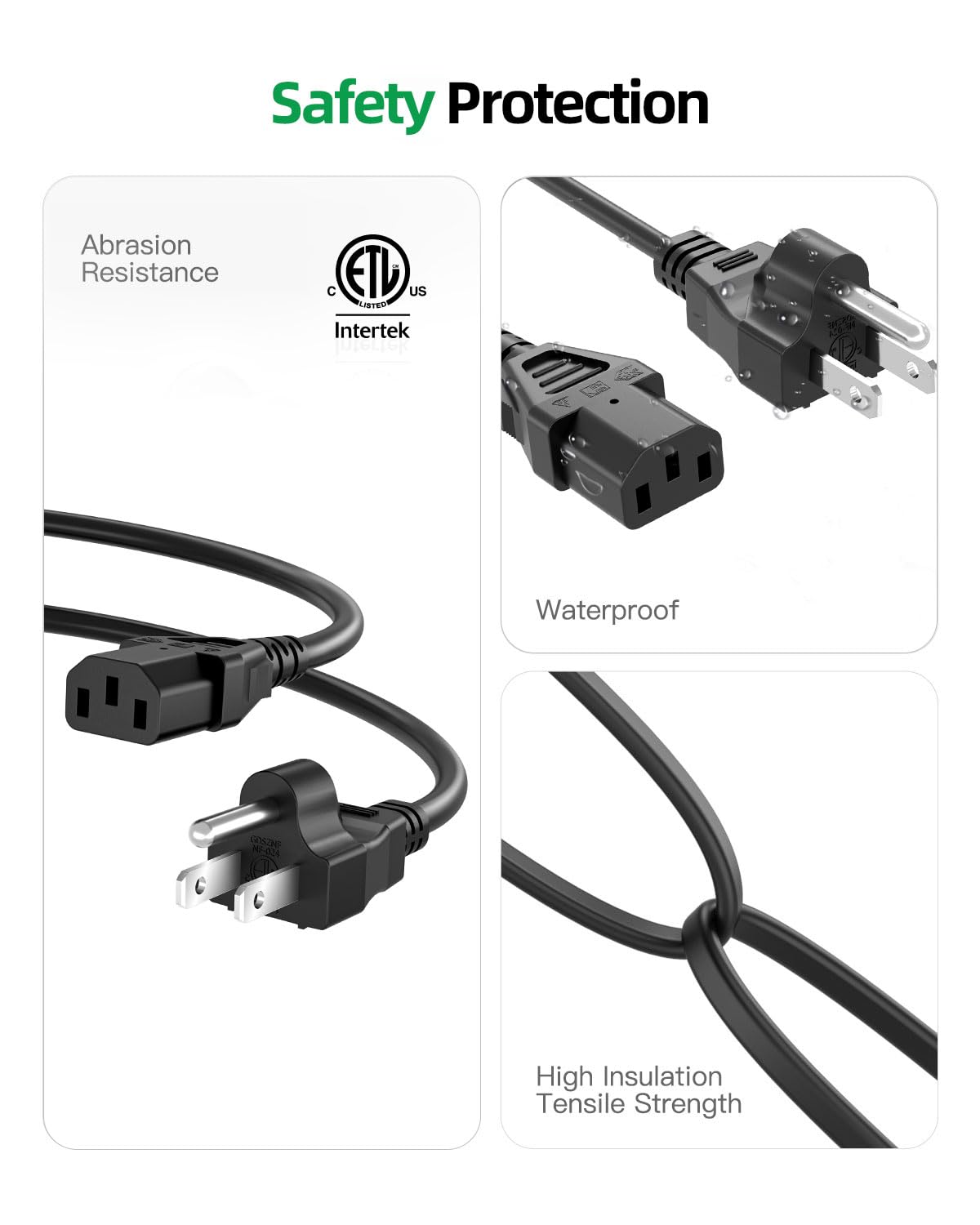 Amazon.com: 3 Prong AC Power Cord Cable Fit for Vizio TV, Vizio